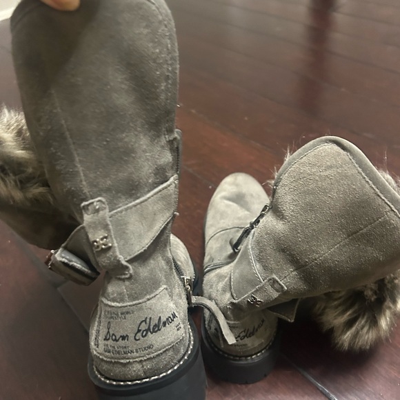 Sam Edelman Size 7. Gray suede , worn once. - Picture 1 of 5